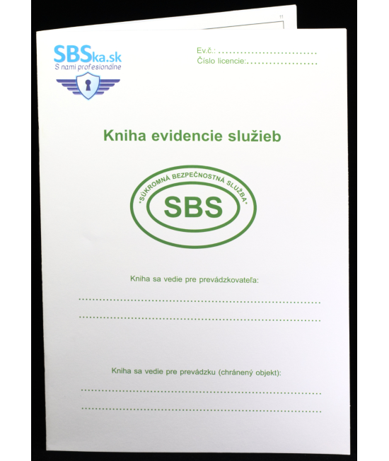 KNIHA EVIDENCIE SLUŽIEB SBS a VO